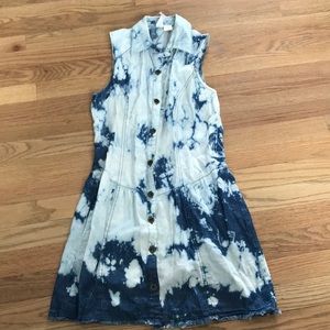 Bleached denim dress